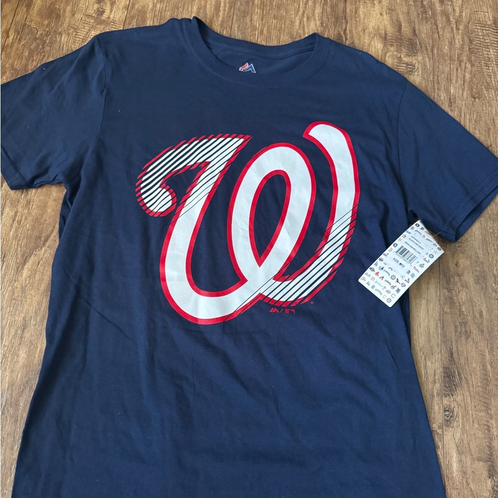 Washington Nationals Navy Blue Graphic T-Shirt